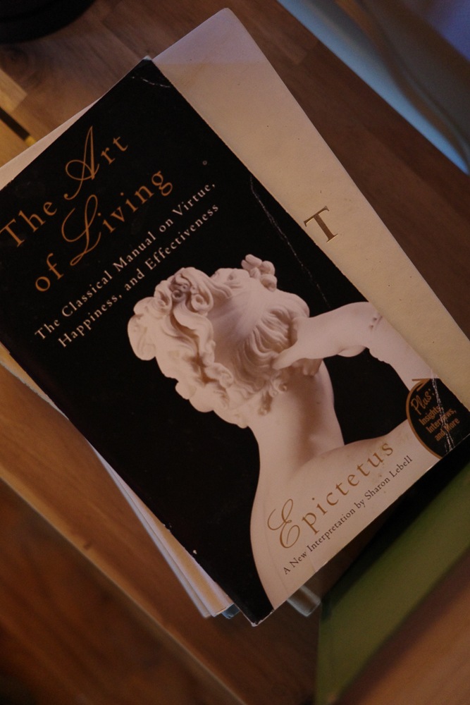 A book on a table