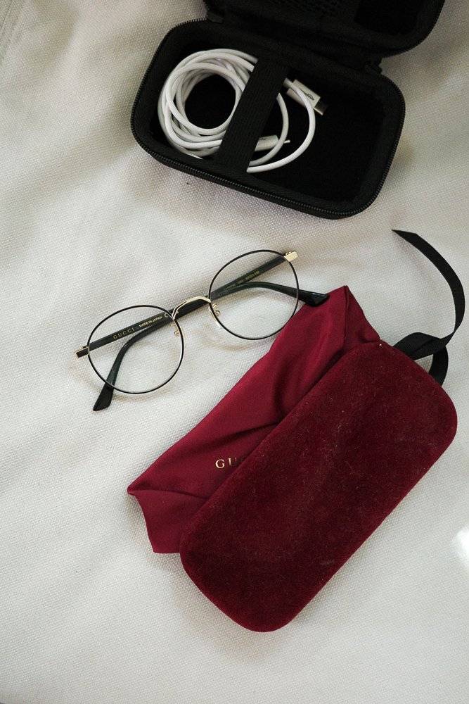 Eyeglasses and a red case